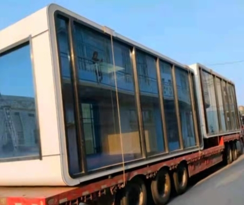 Άσπρα γκρίζα Prefab διπλώνοντας εμπορευματοκιβωτίων σπίτια εμπορευματοκιβωτίων σπιτιών αποσπάσιμα πτυσσόμενα