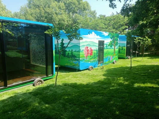 Συνήθειας Prefab πτυσσόμενη εμπορευματοκιβωτίων σπιτιών PU σάντουιτς κατασκευή χάλυβα επιτροπής μορφωματική